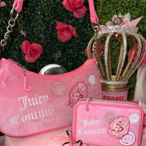 🩷🍒Juicy couture Y2K juicy girls rule shoulder bag
